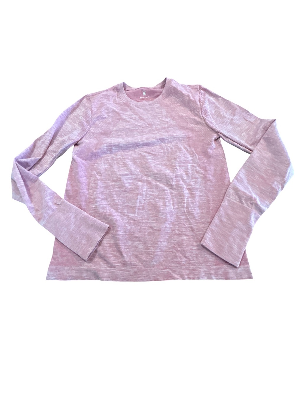 Spyder Active Pink Heathered Seamless Long Sleeve Performance Top S